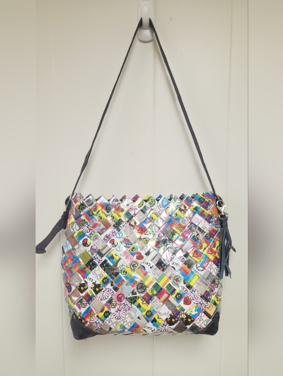 Nahui Ollin Handbags - Upcycled Nahui Ollin Handmade Origami Shoulderbag Brand New!!